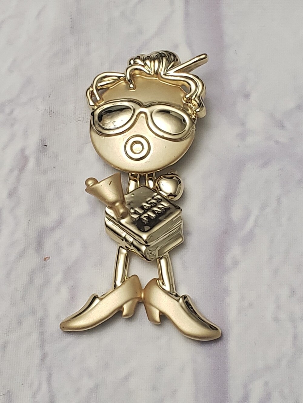 AJC Vintage Jointed Motion TEACHER Brooch